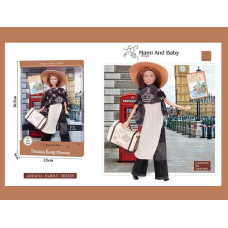 Лялька A 791-2 (48/2), висота 30 см, шарнірні суглоби, капелюх, взуття, в коробці