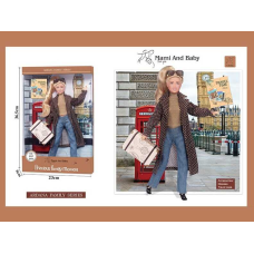 Лялька A 791-3 (48/2), висота 30 см, шарнірні суглоби, окуляри, взуття, в коробці