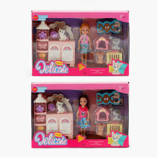 Лялька A 8-26 (96/2) 2 види, висота ляльки 12 см, улюбленці, аксесуари, в коробці