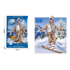 Лялька A 806 B (48/2) 32 см, шарнірні суглоби, окуляри, взуття, лижі, в коробці