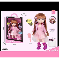 Лялька A 923 A (24/2) висота: 30 см, шарнірні суглоби, імітація скляних очей, аксесуари, гребінець, в коробці