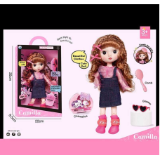 Лялька A 923 B (24/2) висота: 30 см, шарнірні суглоби, імітація скляних очей, аксесуари, гребінець, в коробці