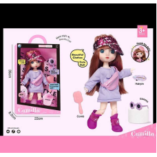 Лялька A 923 C (24/2) висота: 30 см, шарнірні суглоби, імітація скляних очей, аксесуари, гребінець, в коробці