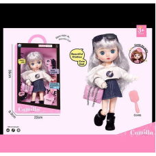 Лялька A 923 D (24/2) висота: 30 см, шарнірні суглоби, імітація скляних очей, аксесуари, гребінець, в коробці