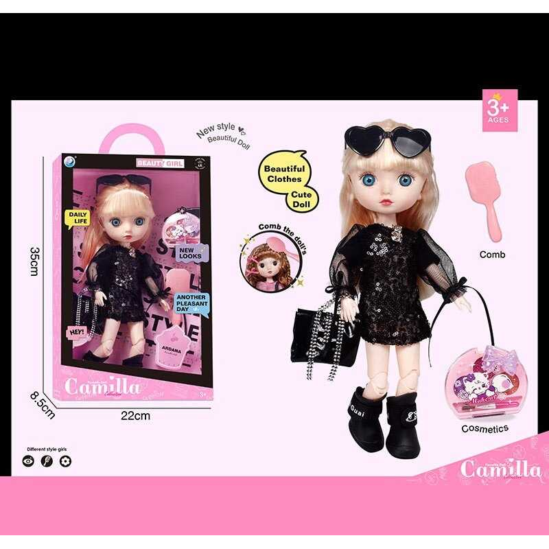 Лялька A 923 E (24/2) висота: 30 см, шарнірні суглоби, імітація скляних очей, аксесуари, гребінець, в коробці