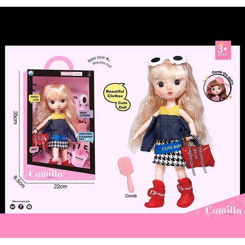 Лялька A 923 F (24/2) висота: 30 см, шарнірні суглоби, імітація скляних очей, аксесуари, гребінець, в коробці
