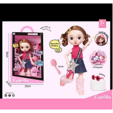 Лялька A 923 H (24/2) висота: 30 см, шарнірні суглоби, імітація скляних очей, аксесуари, гребінець, в коробці