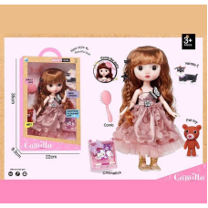 Лялька A 924 A (24/2) висота: 30 см, шарнірні суглоби, імітація скляних очей, аксесуари, в коробці