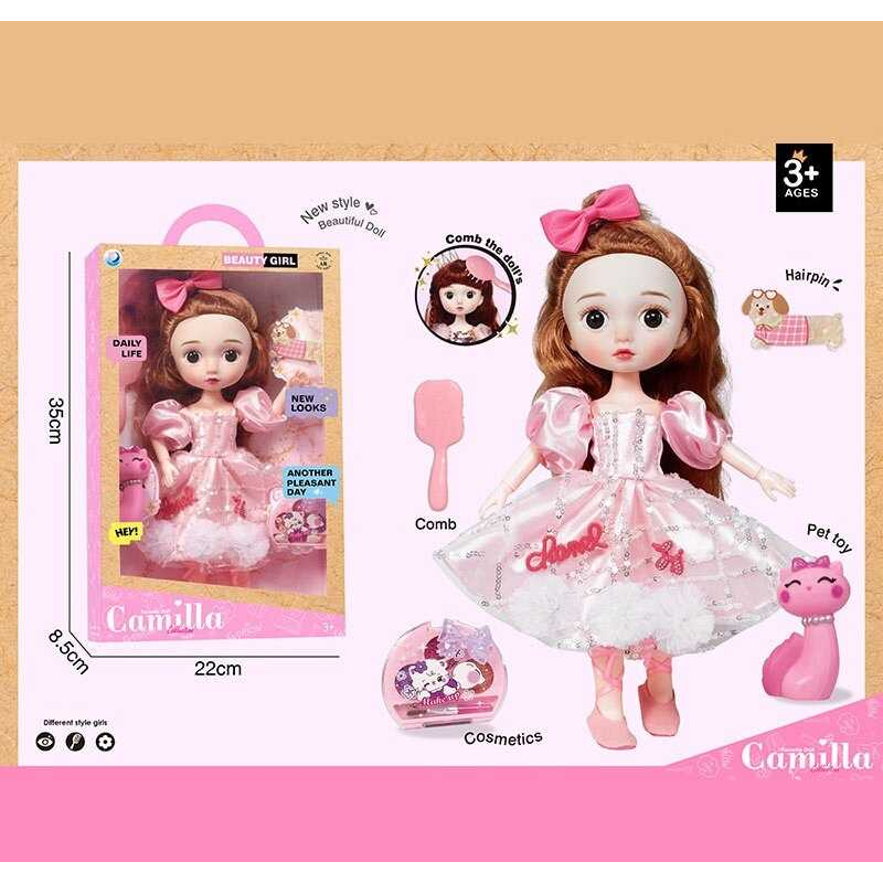 Лялька A 924 B (24/2) висота: 30 см, шарнірні суглоби, імітація скляних очей, аксесуари, в коробці