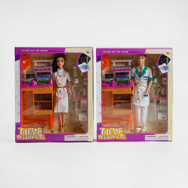 Лялька CH 3479 (60/2) “Ветеринарна клініка“, 2 види, меблі, аксесуари, у коробці