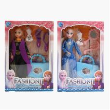 Лялька D 1204 (96/2) 2 види, висота 29 см, фігурка, сумочка, гребінець, дзеркальце, в коробці