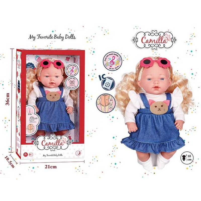 Лялька DH 2365 B (24/2) м’якотіла, гумова, музичний чіп, висота 33 см, в коробці