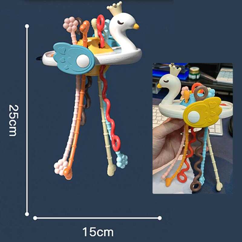 Брязкальце LL 002 B/Y (60) “Лебідь”, пальчикова гра, Pop it, гумові шнурочки, прорізувач, тріскачка, у пакеті Брязкальце LL 002 B/Y (60) “Лебідь”, пальчикова гра, Pop it, гумові шнурочки, прорізувач, тріскачка, у пакеті