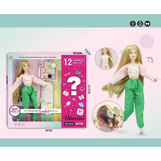 Лялька DMN 02 A (36/2) висота 30 см, зйомне взуття, одяг, 12 аксесуарів, в коробці