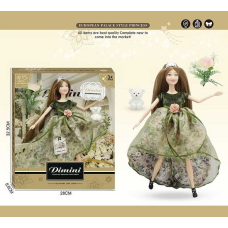 Лялька DMN 06 A (48/2), висота 30 см, зйомне взуття, аксесуар, улюбленець, в коробці