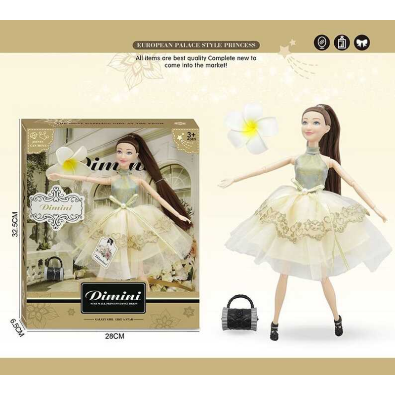 Лялька DMN 06 F (48/2) висота 30 см, зйомне взуття, аксесуари, в коробці