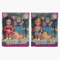 Лялька GN 686 A1 (192/2) 2 види, висота: 11,5 см, аксесуари, песик, знімний одяг, в коробці