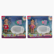 Лялька GN 686-1 (128/2) 2 види, висота: 11,5см, аксесуари, знімний одяг, ванна, в коробці