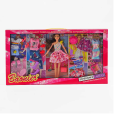 Лялька JJ 8691-7 (24/2) гардероб, валіза, взуття, капелюх, прикраси, висота 30 см, в коробці