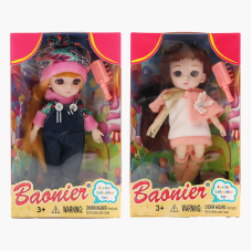 Лялька JJ 8754-30 (192/2) 2 види, 16 см, імітація скляних очей, шарнірні суглоби, гребінець, в коробці