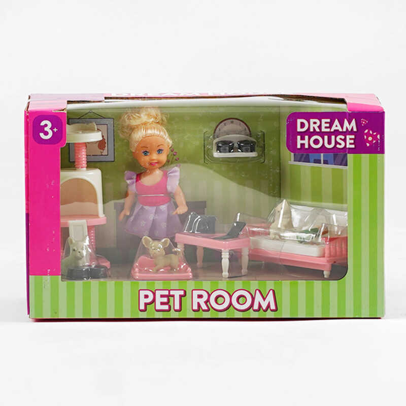 Лялька K 899-132 (48/2) висота 10 см, кімната для вихованців, аксесуари, улюбленці, предмети декору, в коробці Лялька K 899-132 (48/2) висота 10 см, кімната для вихованців, аксесуари, улюбленці, предмети декору, в коробці