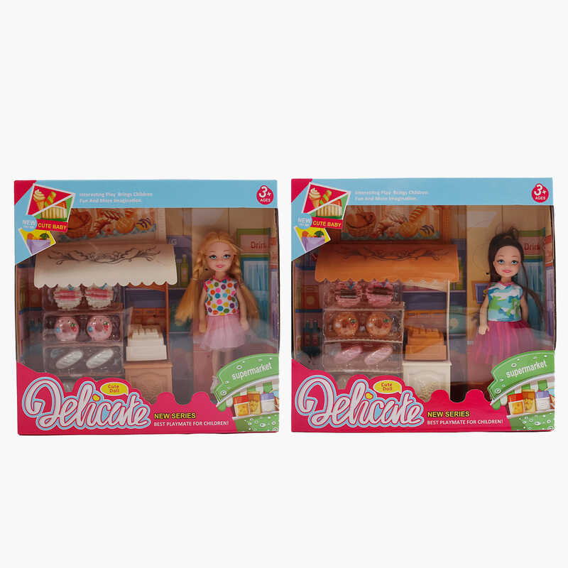 Лялька L 5-23 (96/2) 2 види, висота: 14см, аксесуари, прилавок з випічкою, в коробці Лялька L 5-23 (96/2) 2 види, висота: 14см, аксесуари, прилавок з випічкою, в коробці