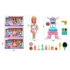 Лялька L 5-31 (120/2) 3 види, висота: 14 см, аксесуари, знімний одяг, косметичний столик, в коробці, ВИДАЄТЬСЯ МІКС ВИДІВ