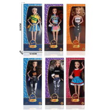 Лялька LK 1481-7 (144/2) 6 видів, імітація скляних очей, шарнірні суглоби, в коробці, ВИДАЄТЬСЯ ТІЛЬКИ МІКС ВИДІВ