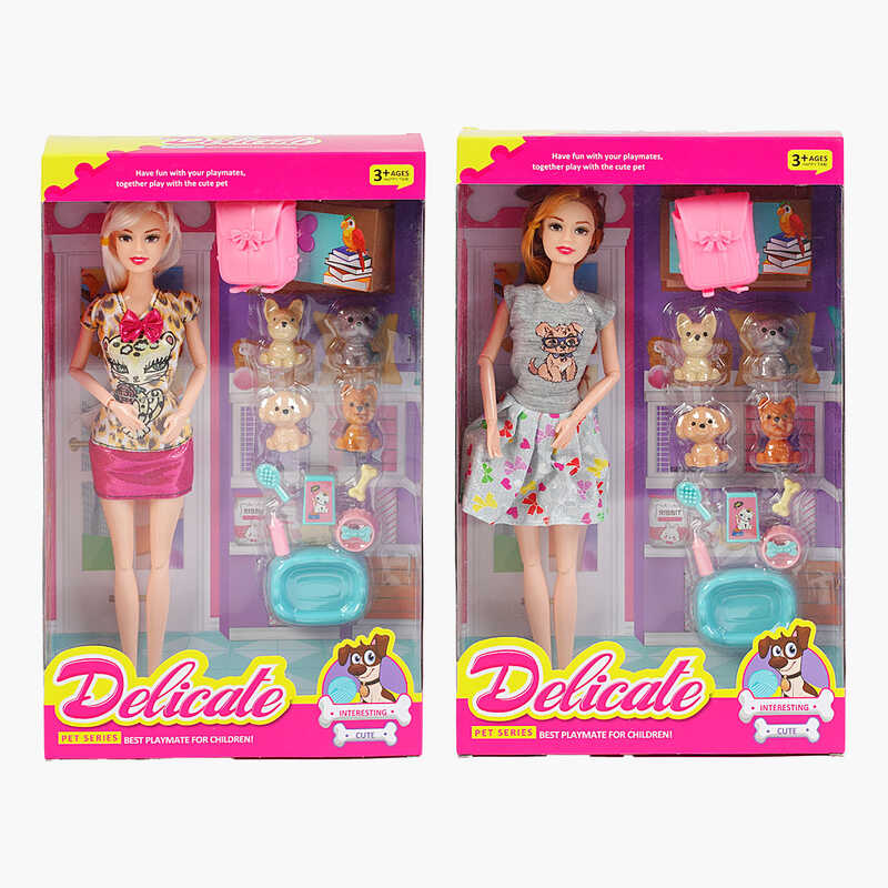 Лялька LY 66-1 (96/2) 2 види, висота 30 см, суглоби на шарнірах, 4 фігурки улюбленців, аксесуари для них, зйомне взуття, в коробці Лялька LY 66-1 (96/2) 2 види, висота 30 см, суглоби на шарнірах, 4 фігурки улюбленців, аксесуари для них, зйомне взуття, в коробці