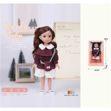 Лялька MN 331 (48) висота: 34 см, імітація скляних очей, взуття, в коробці