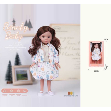 Лялька MN 3313 (48) висота: 34 см, імітація скляних очей, взуття, в коробці