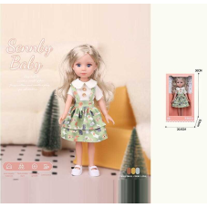 Лялька MN 3314 (48) висота: 34 см, імітація скляних очей, взуття, в коробці