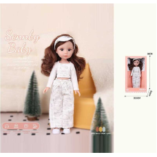 Лялька MN 334 (48) висота: 34 см, імітація скляних очей, взуття, в коробці