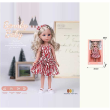 Лялька MN 336 (48) висота: 34 см, імітація скляних очей, взуття, в коробці