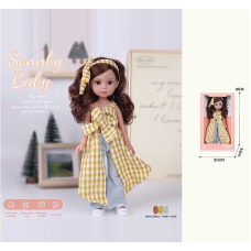 Лялька MN 337 (48) висота: 34 см, імітація скляних очей, взуття, в коробці