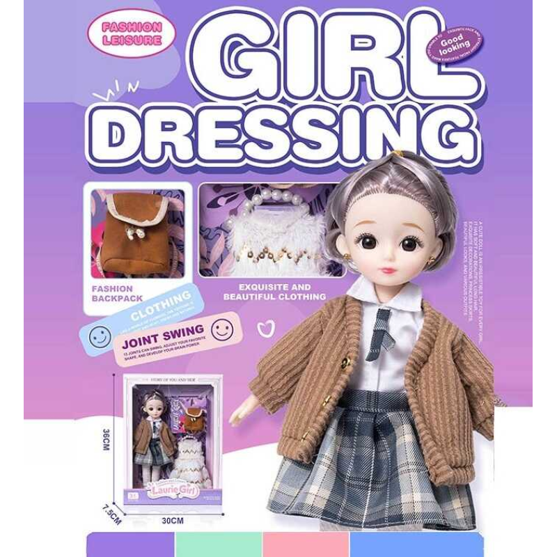 Лялька Q-A 24 (72/2) висота - 30 см, тіло — пластик, голова — гума, шарнірні з’єднання суглобів, знімне взуття, змінний одяг, аксесуари, в коробці Лялька Q-A 24 (72/2) висота - 30 см, тіло — пластик, голова — гума, шарнірні з’єднання суглобів, знімне взуття, змінний одяг, аксесуари, в коробці