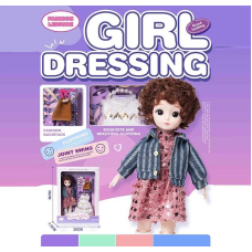 Лялька Q-A 27 (72/2) висота - 30 см, тіло — пластик, голова — гума, шарнірні з’єднання суглобів, знімне взуття, змінний одяг, аксесуари, в коробці