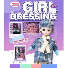 Лялька Q-A 31 (72/2) висота - 30 см, тіло — пластик, голова — гума, шарнірні з’єднання суглобів, знімне взуття, змінний одяг, аксесуари, в коробці