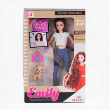 Лялька QJ 062 A (48/2) 30 см, знімне взуття, аксесуари, улюбленець, в коробці