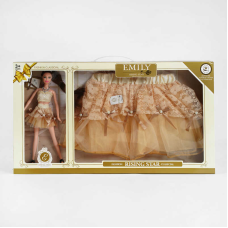 Лялька QJ 069 (12) висота 30 см, спідничка для дівчинки у наборі, в коробці