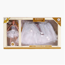 Лялька QJ 069 A (12/2) висота 30 см, спідничка для дівчинки у наборі, в коробці