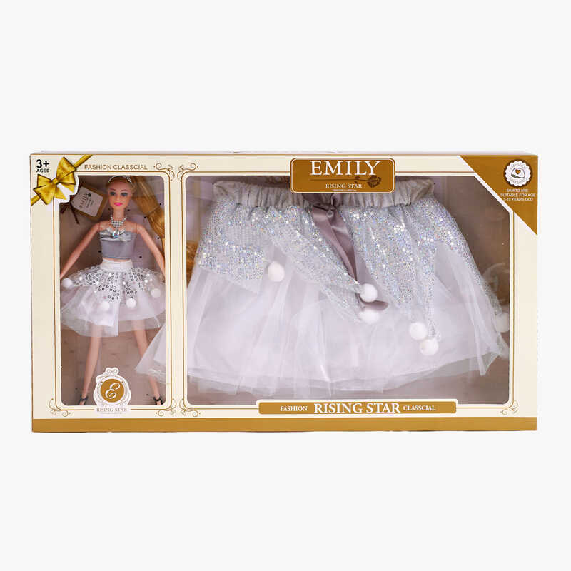 Лялька QJ 069 A (12/2) висота 30 см, спідничка для дівчинки у наборі, в коробці Лялька QJ 069 A (12/2) висота 30 см, спідничка для дівчинки у наборі, в коробці