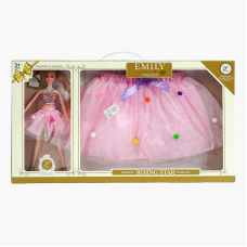 Лялька QJ 069 D (12) висота 30 см, спідничка для дівчинки у наборі, в коробці
