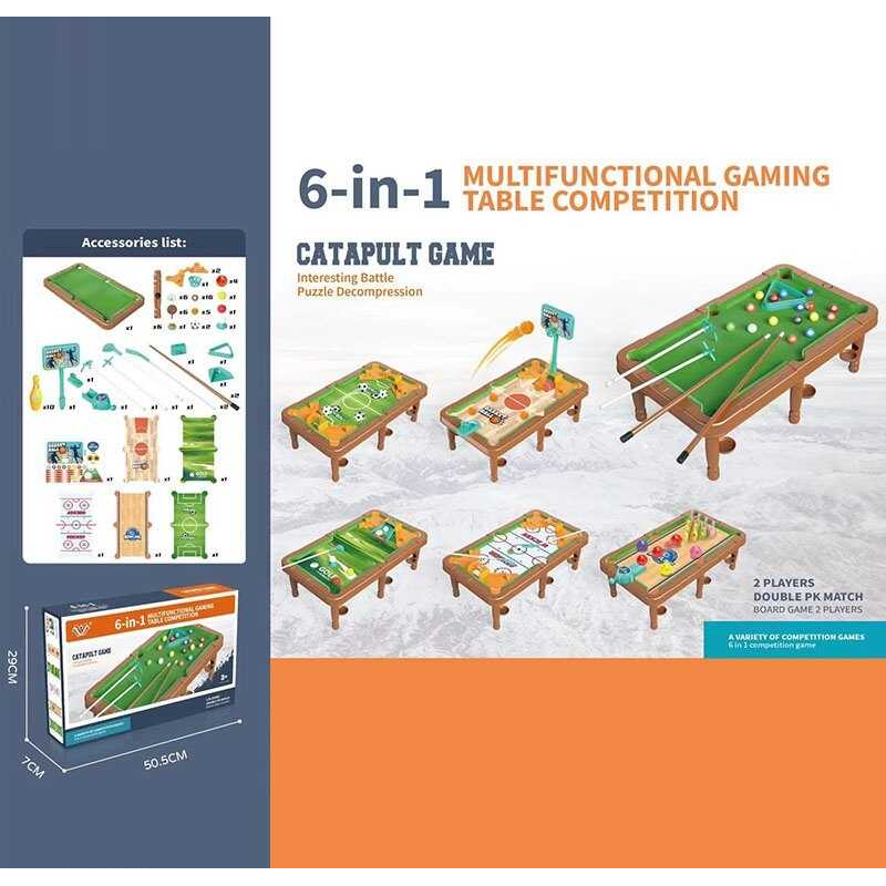 Ігровий стіл “6в1“ 777-568 (24) більярд, хокей, футбол, боулінг, гольф, баскетбол, в коробці