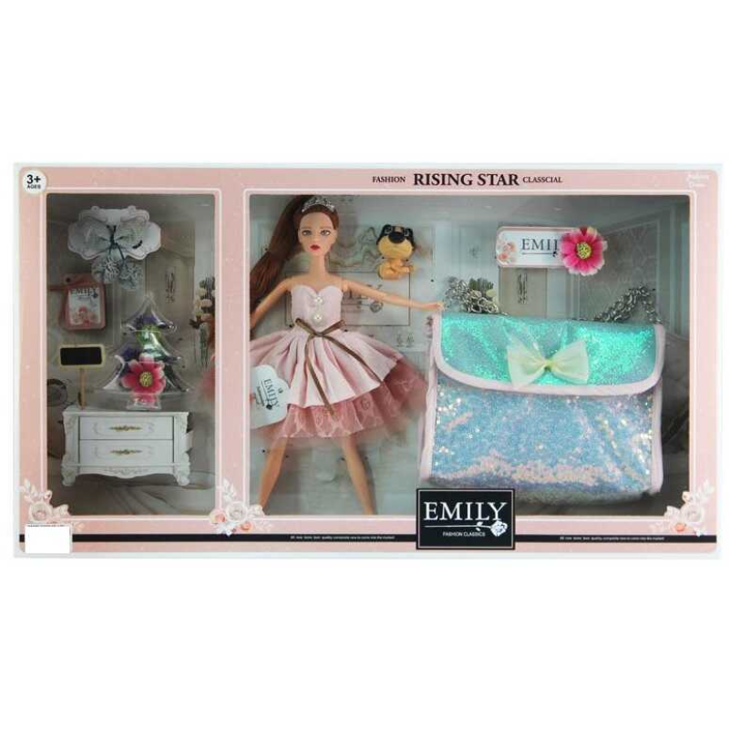 Лялька QJ 096 (12) висота 30 см, аксесуари, сумочка для дівчинки, в коробці Лялька QJ 096 (12) висота 30 см, аксесуари, сумочка для дівчинки, в коробці