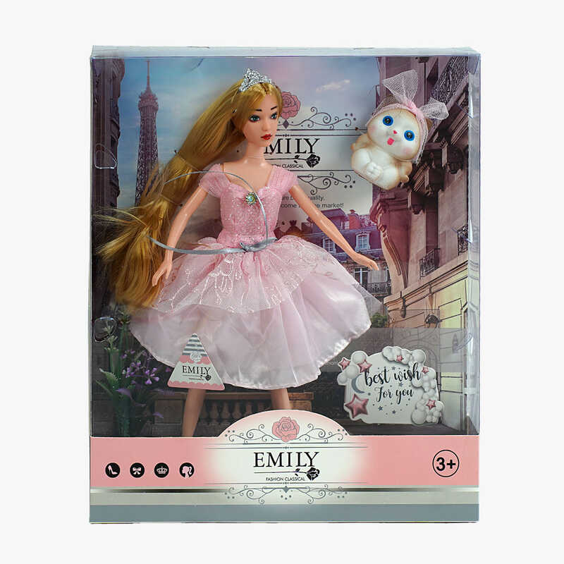 Лялька QJ 117 (48/2) висота 30 см, вихованець, квіти, в коробці Лялька QJ 117 (48/2) висота 30 см, вихованець, квіти, в коробці