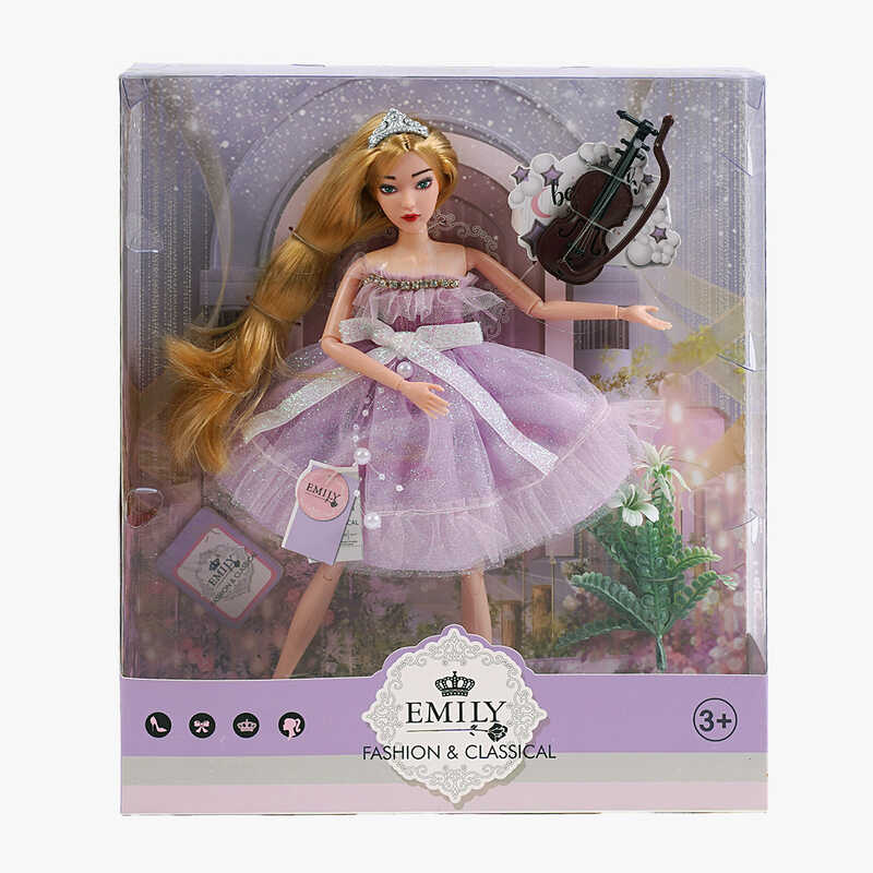 Лялька QJ 118 (48/2) діадема, скрипка, квітка, висота 30 см, в коробці Лялька QJ 118 (48/2) діадема, скрипка, квітка, висота 30 см, в коробці