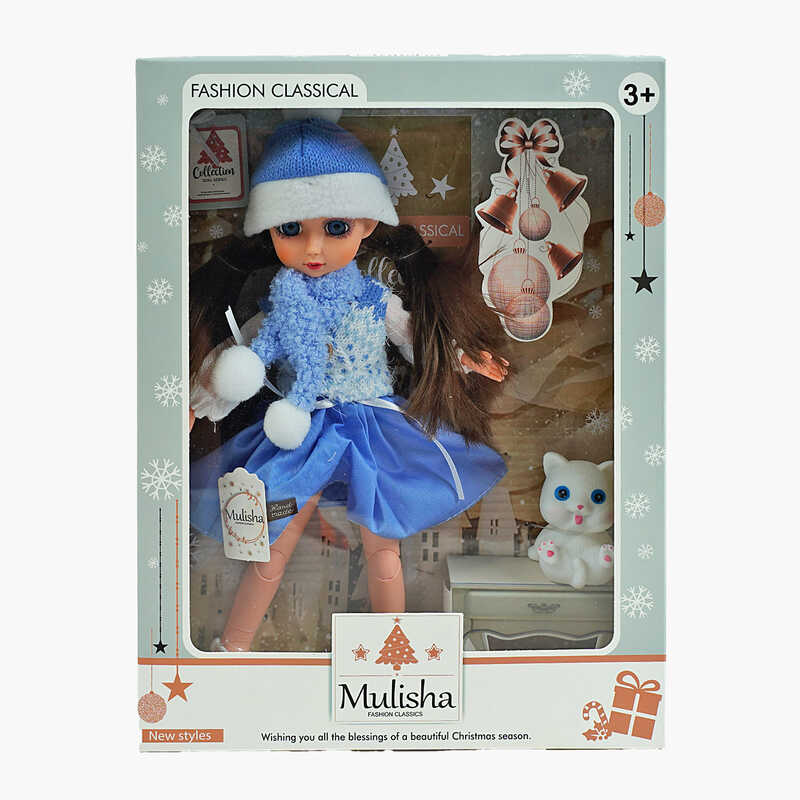 Лялька QJ 120 A (48/2) висота 30 см, улюбленець, шарф, шапка, в коробці Лялька QJ 120 A (48/2) висота 30 см, улюбленець, шарф, шапка, в коробці