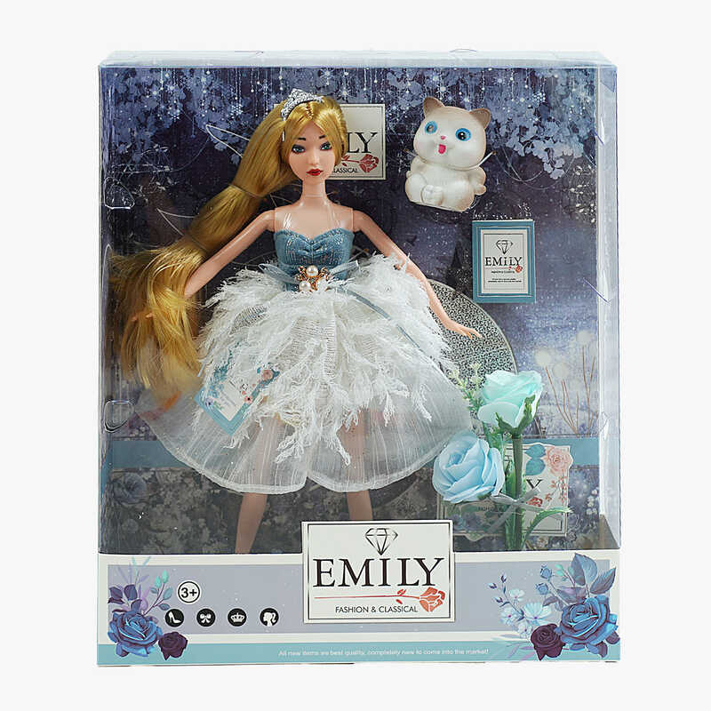 Лялька QJ 126 (48/2) висота 30 см, вихованець, квіти, в коробці Лялька QJ 126 (48/2) висота 30 см, вихованець, квіти, в коробці