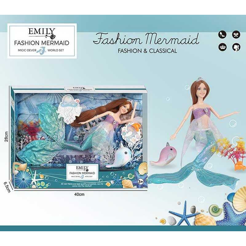 Лялька QJ 137 (36/2) “Русалонька“, висота 30 см, фігурка морського мешканця, у коробці Лялька QJ 137 (36/2) “Русалонька“, висота 30 см, фігурка морського мешканця, у коробці